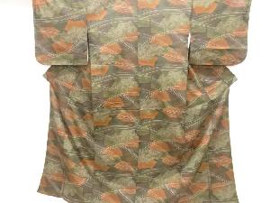 大正ロマン　地紙に楓模様着物